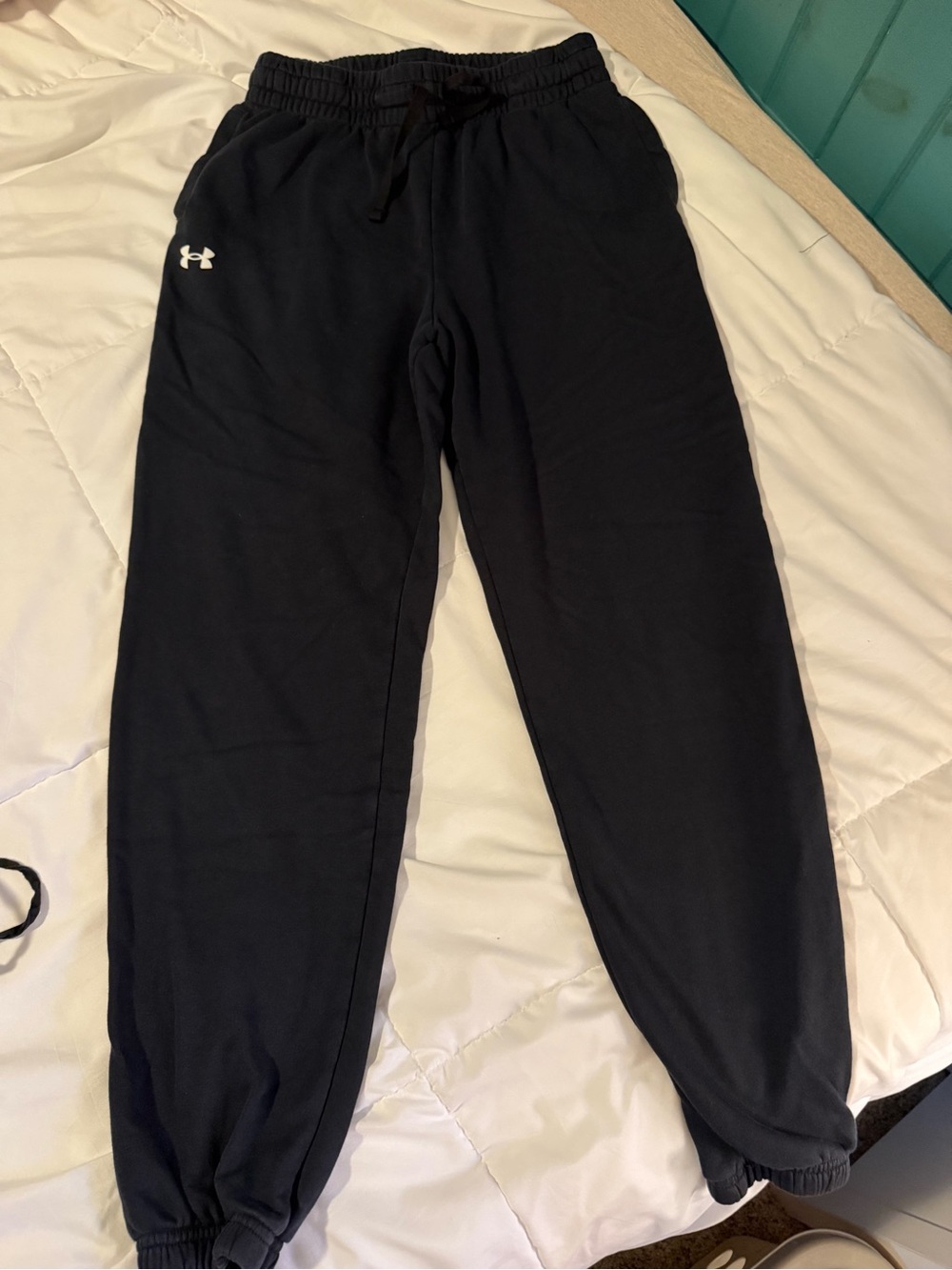 Under Armour Black Women's Jogger Sweatpants with White Logo